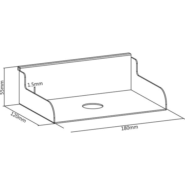 InLine InLine® Slatwall Shelf small, white
