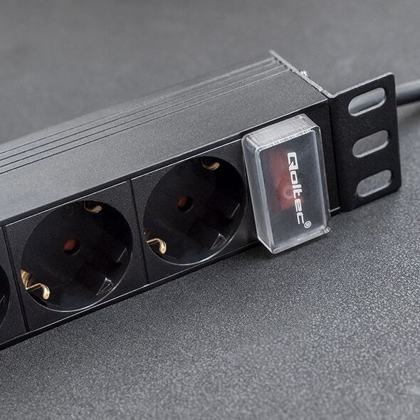 Listwa zasilająca Qoltec Listwa zasilajšca PDU do RACK 10' | 1U | 16A | 4xSchuko | 1.8m