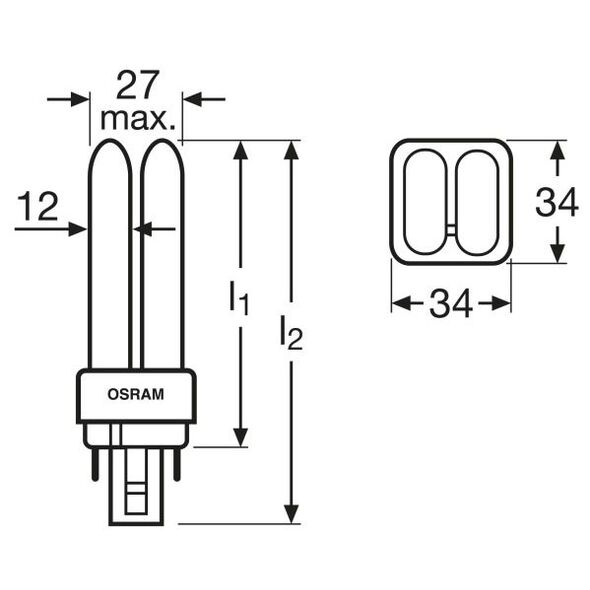 Świetlówka kompaktowa Osram Dulux G24q-1 13W (4050300389059)
