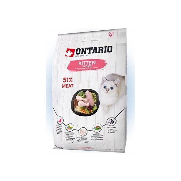 ONTARIO Ontario Kitten vištiena 2kg (Kačiukams su vištiena)