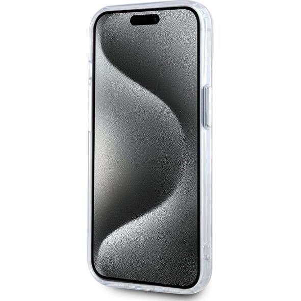 Etui Karl Lagerfeld IML Metal Karl Head   MagSafe do iPhone 15 Plus biały