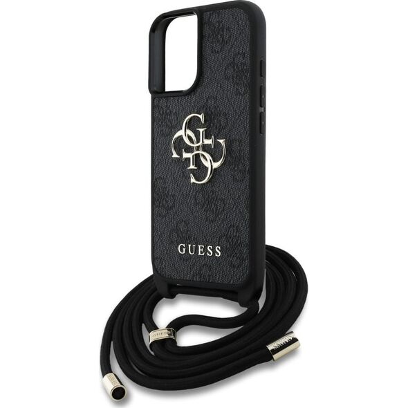 Etui Guess 4G Big Logo Cord Stap          Crossbody do iPhone 16 czarny