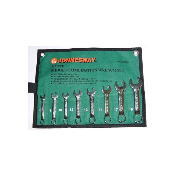 Jonnesway Zestaw kluczy płasko-oczkowych 8-19mm 8szt. (W53108S)