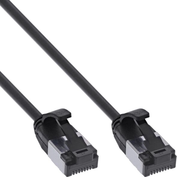 InLine InLine® Patch cable slim, U/FTP, Cat.8.1, TPE halogen-free, black 0.25m
