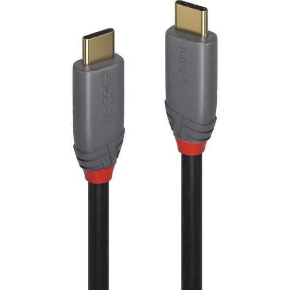 Kabel USB Lindy LINDY USB 3.2 Kabel Typ C/C 5A PD Anthra Line M/M 2m