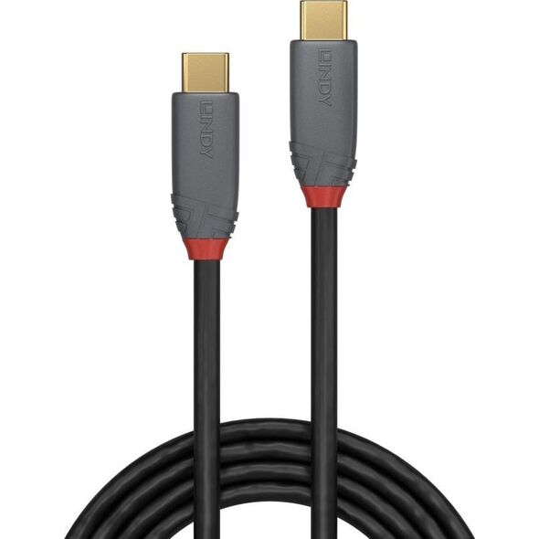 Kabel USB Lindy LINDY USB 3.2 Kabel Typ C/C 5A PD Anthra Line M/M 2m