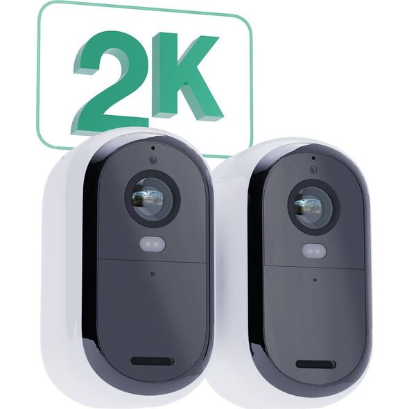 Kamera IP Arlo Arlo Essential 2K outdoor camera, surveillance camera (white/black, set of 2, WLAN, 4 MP)