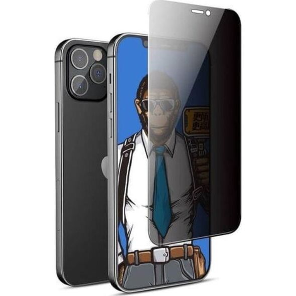 Blueo Szkło Hartowane 5D Mr. Monkey Glass - Apple iPhone 16 Pro Max czarny (Strong Privacy)