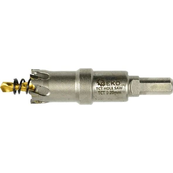 Geko Kpl. otwornic widiowych do metalu z wiertłem tytanowym 10szt. 16-53mm (10)