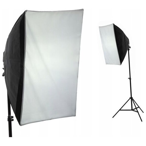 Zestaw studyjny Xrec Zestaw 5w1 Lampa Led 200w (1600w) 3000-6500k + Pilot Softbox 50x70cm Statyw 230cm / Led803