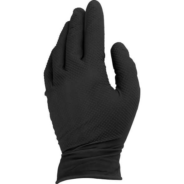 Rękawice nitrylowe SOLID GRIP 50szt. r. S czarne (10)
