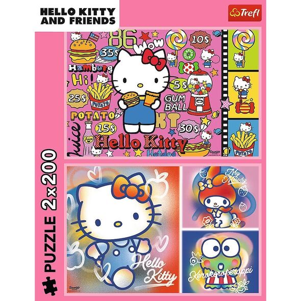 PUZZLE 2X200EL TREFL HELLO KITTY I PRZYJAC PUD 8