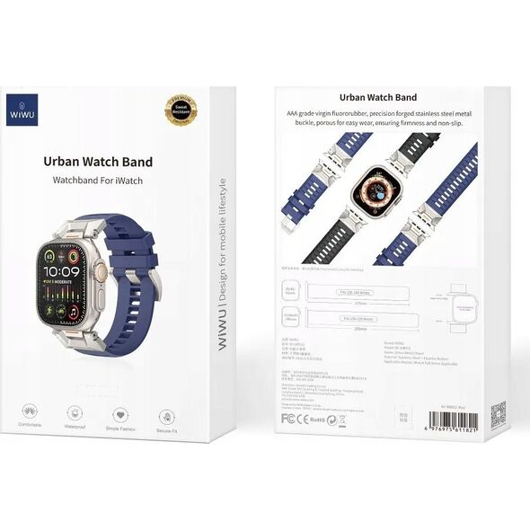 WiWU - Pasek do smartwatcha Wi-WB012 Urban Watch Band 42/44/45/49mm - granatowy
