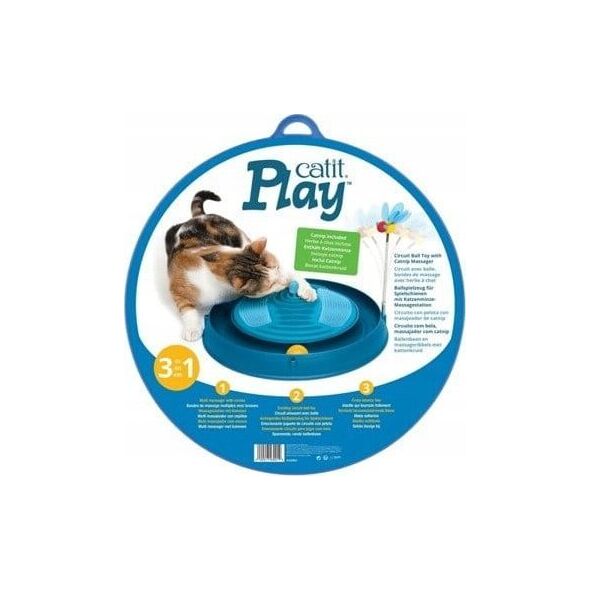 Catit Track Catit Play 'n Scratch με μασάζ και catnip, 4 x 36 x 39,5 cm, μπλε 12313616 22517430019