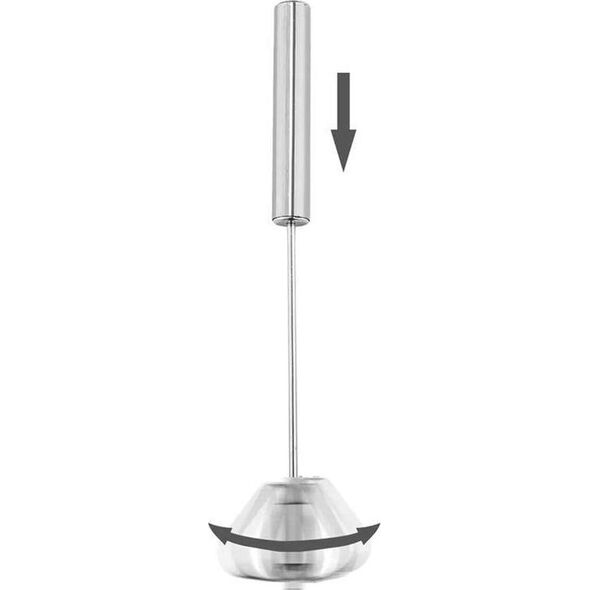 Aptel Stalowa Trzepaczka do Jajek z Automatycznym Ubijakiem 26cm srebrna AG973