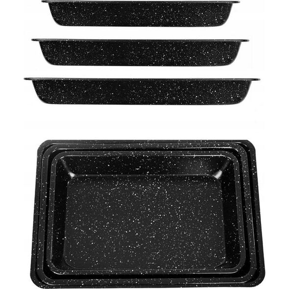 Brunbeste ZESTAW 3 TORTOWNIC BLASZANYCH NON-STICK 22/24/26CM BRUNBESTE BB-1028