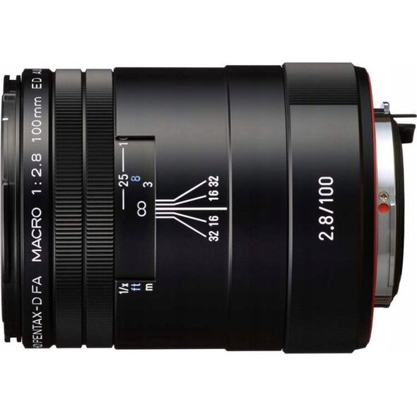 HD Pentax D-FA 100mm f/2.8 Macro ED AW lens, black