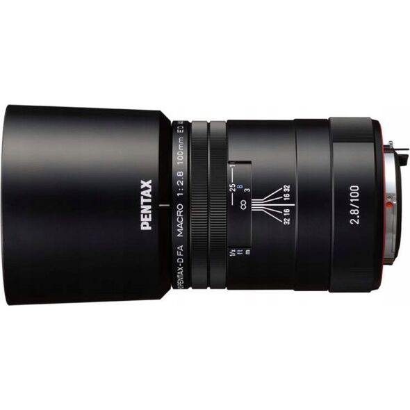 HD Pentax D-FA 100mm f/2.8 Macro ED AW lens, black