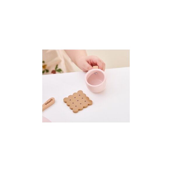 Viga Toys Viga 44267 PolarB Drewniany zestaw do kawy i herbaty - pink