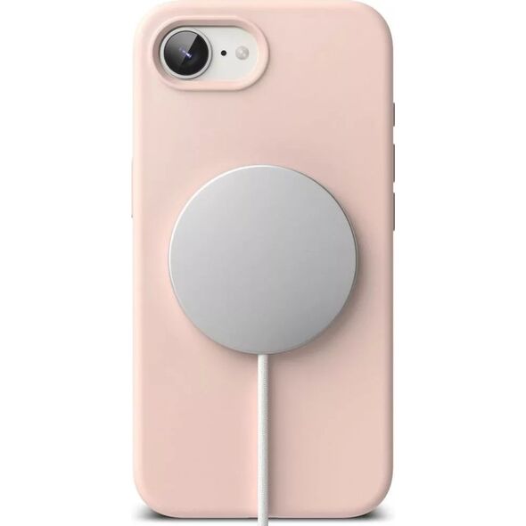 Etui Ringke Silicone Magnetic MagSafe do iPhone 16e Pink Sand