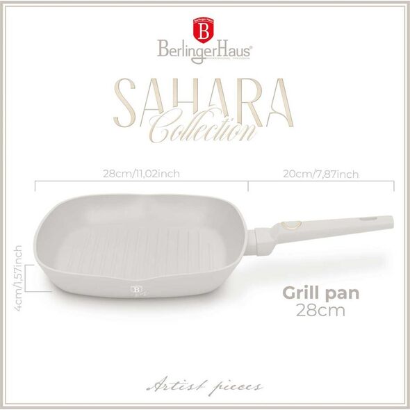 PATELNIA GRILLOWA TYTANOWA 28cm BERLINGER HAUS BH-8066 SAHARA