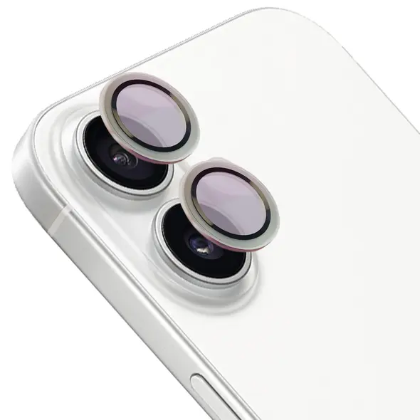 Bizon Glass Snap Lens Apple iPhone 16 / 16 Plus silver frame