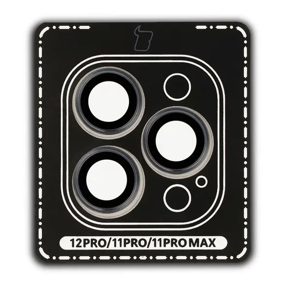 Bizon Glass Snap Lens Apple iPhone 12 Pro / 11 Pro / 11 Pro Max grey frame
