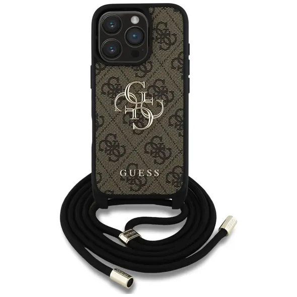 Guess 4G Big Logo Cord Stap Crossbody Apple iPhone 16 Pro brown