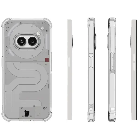 Bizon Case Clear Pack case + 2x screen glass + lens glass Nothing Phone (2a) clear