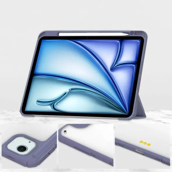 Bizon Case Tab Clear Matt Apple iPad Air 13" 2024 lavender