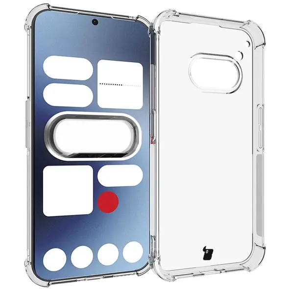 Bizon Case Clear Pack case + 2x screen glass + lens glass Nothing Phone (2a) clear