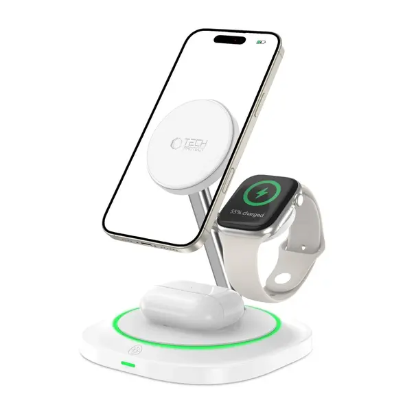 Tech-Protect QI15W-A46 Magnetic MagSafe Wireless Charger White