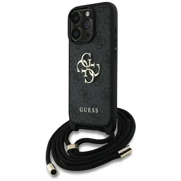 Guess 4G Big Logo Cord Stap Crossbody Apple iPhone 16 Pro Max black