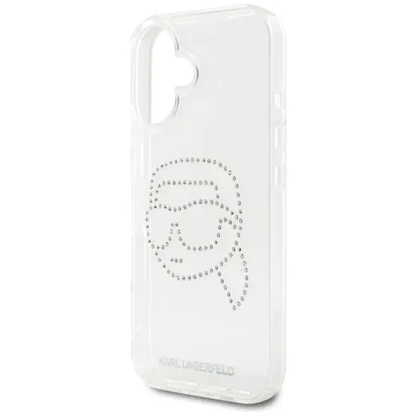 Karl Lagerfeld IML Rhinestones Karl Head Apple iPhone 16 clear