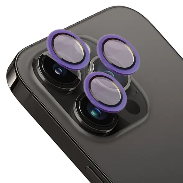 Bizon Glass Snap Lens Apple iPhone 14 Pro / 14 Pro Max dark purple frame