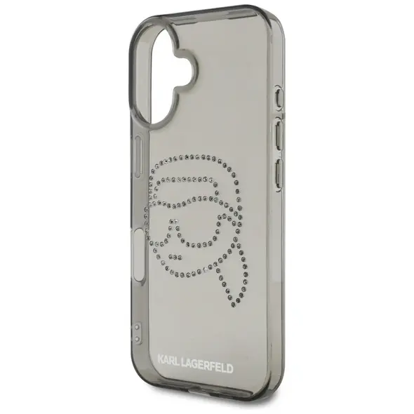 Karl Lagerfeld IML Rhinestones Karl Head Apple iPhone 16 black
