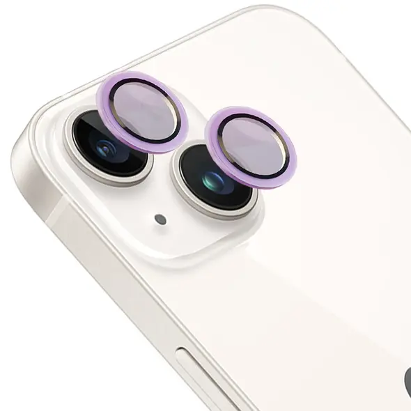 Bizon Glass Snap Lens Apple iPhone 14 / 14 Plus purple frame