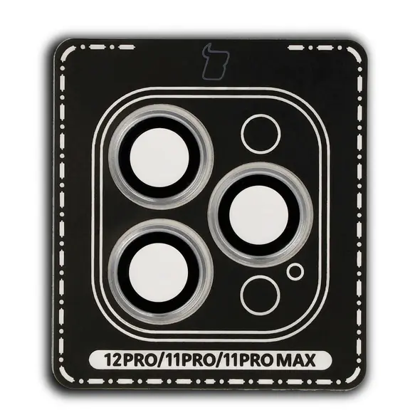 Bizon Glass Snap Lens Apple iPhone 12 Pro / 11 Pro / 11 Pro Max silver frame