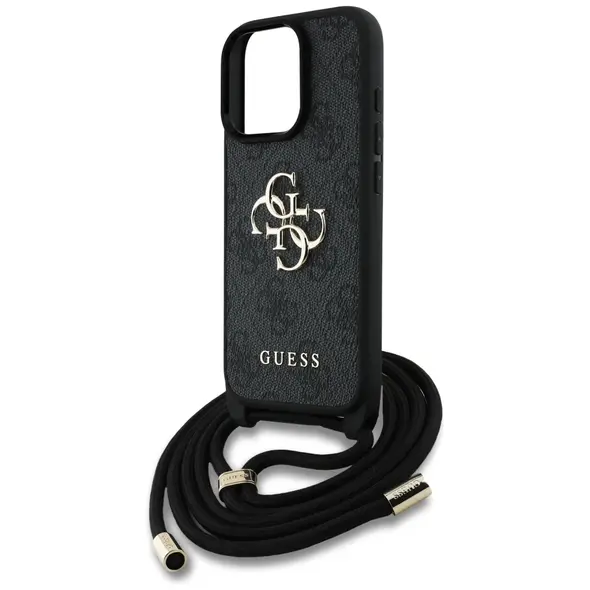 Guess 4G Big Logo Cord Stap Crossbody Apple iPhone 16 Pro Max black