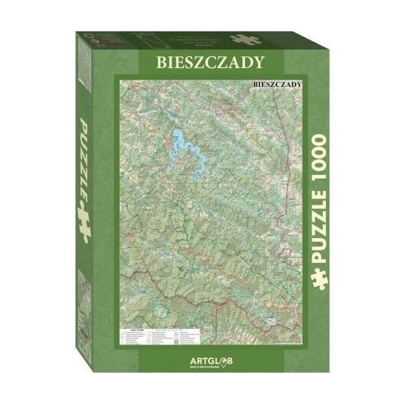 Artglob Puzzle 1000 - Bieszczady mapa turystyczna