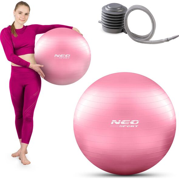 Neo-Sport Piłka do ćwiczeń 55 cm NS-950 różowa