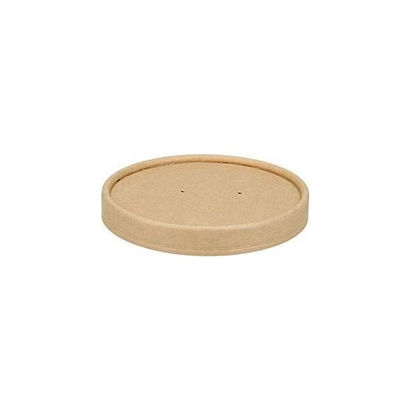 Καπάκι Verive Ø 96 mm για soup-to-go κύπελλο χαρτί/PLA Καφέ,25 τεμ/πακ - (25 τεμ.)