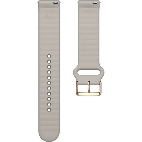 Λουράκι ρολογιού Polar Polar 20mm S-L T, γκριζοκαφέ σιλικόνη