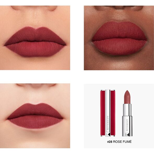Givenchy Givenchy, Le Rouge Deep Velvet, Ματ, Κρεμώδες Κραγιόν, N28, 3.4 g Για Γυναίκες