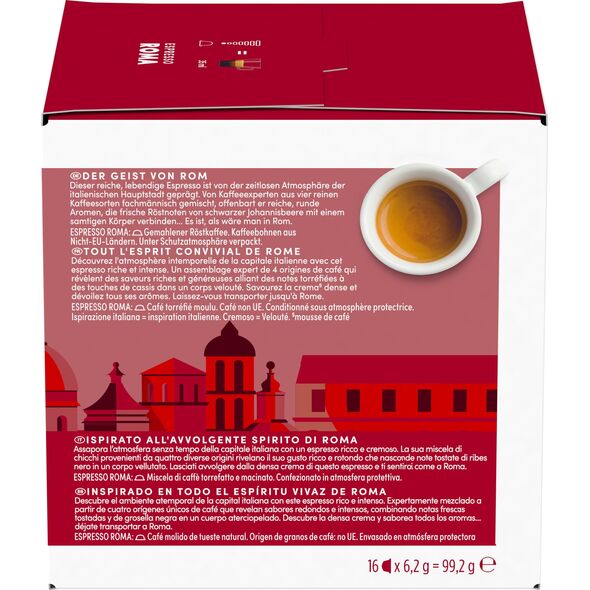 Κάψουλες καφέ NESCAFE(r) Dolce Gusto(r) Roma, 16 τεμ.