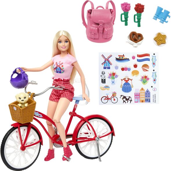 Barbie doll and bicycle set