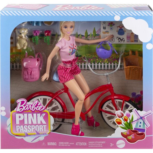 Barbie doll and bicycle set