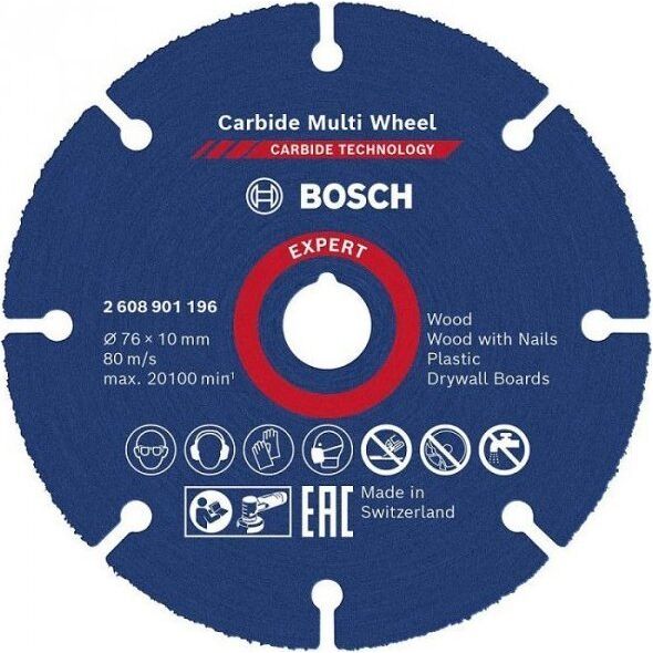 Bosch EXPERT Carbide Multi Wheel - Tarcza uniwersalna, 76x10mm