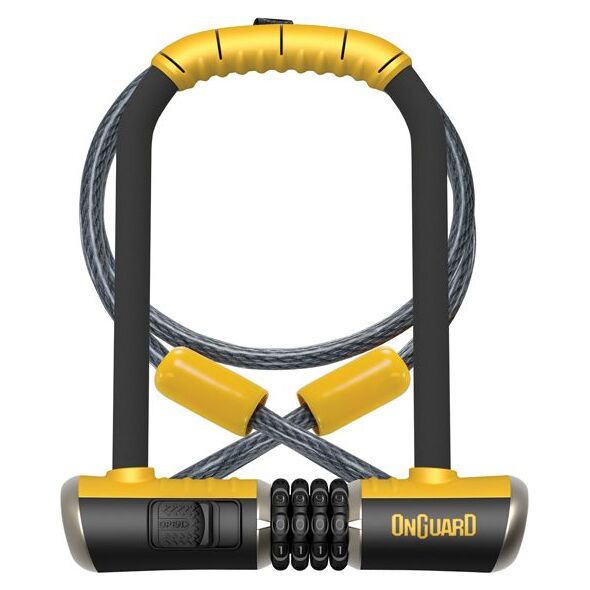 OnGuard Zapięcie rowerowe Combo DT 8012C U-Lock 115x230 mm czarno-żółte(ONG-8012C)