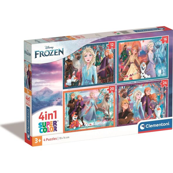 Clementoni CLE puzzle 4w1 SuperKolor Frozen 21518